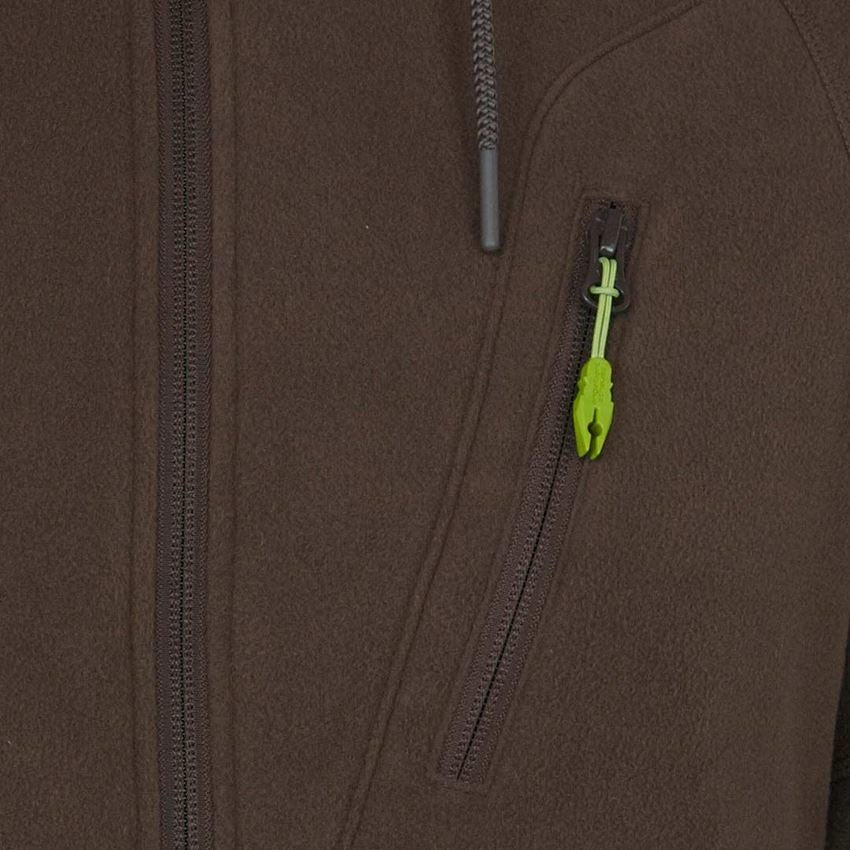 Pracovní bundy: Fleecová bunda s kapucí e.s.motion 2020 + kaštan 2