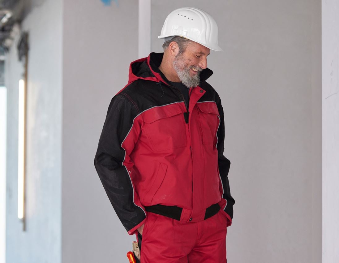 Pracovní bundy: Pilotní bunda e.s.image + červená/černá 1