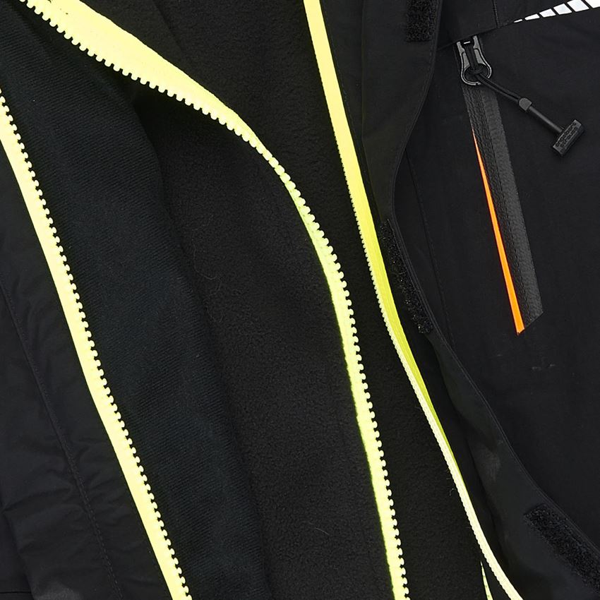 Bundy: Funkční bunda 3 v 1 e.s.motion 2020, dětská + černá/výstražná žlutá/výstražná oranžová 2