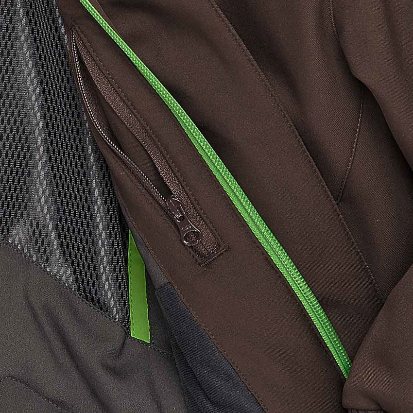 Bundy: Zimní softshellová bunda e.s.motion 2020, dětská + kaštan/mořská zelená 2