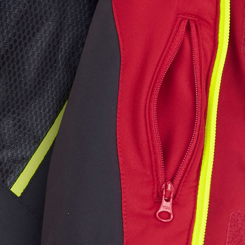 Bundy: Zimní softshellová bunda e.s.motion 2020, dětská + ohnivě červená/výstražná žlutá 2
