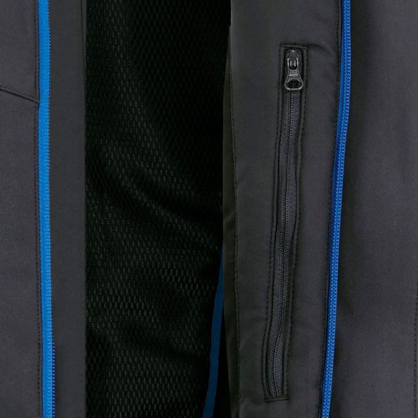 Pracovní bundy: Zimní softshellová bunda e.s.motion 2020, pánská + grafit/enciánově modrá 2