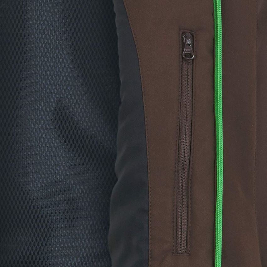Pracovní bundy: Zimní softshellová bunda e.s.motion 2020, pánská + kaštan/mořská zelená 2