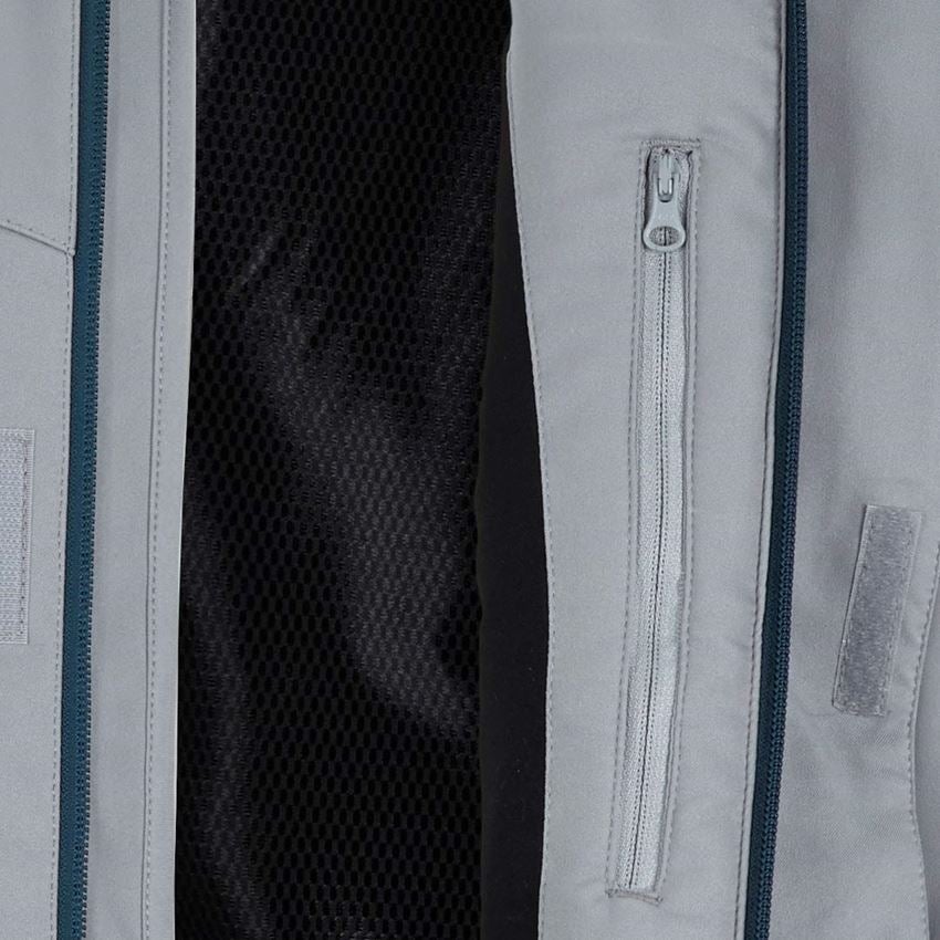 Instalatéři: Zimní softshellová bunda e.s.motion 2020, pánská + platinová/mořská modrá 2