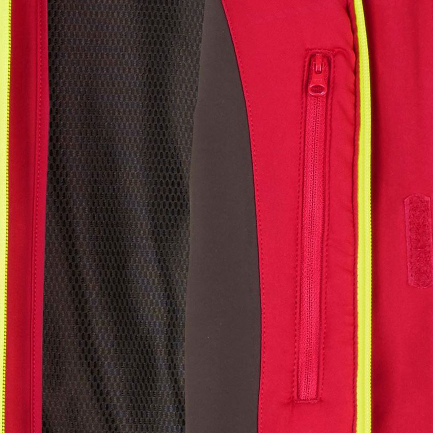 Pracovní bundy: Zimní softshellová bunda e.s.motion 2020, pánská + ohnivě červená/výstražná žlutá 2