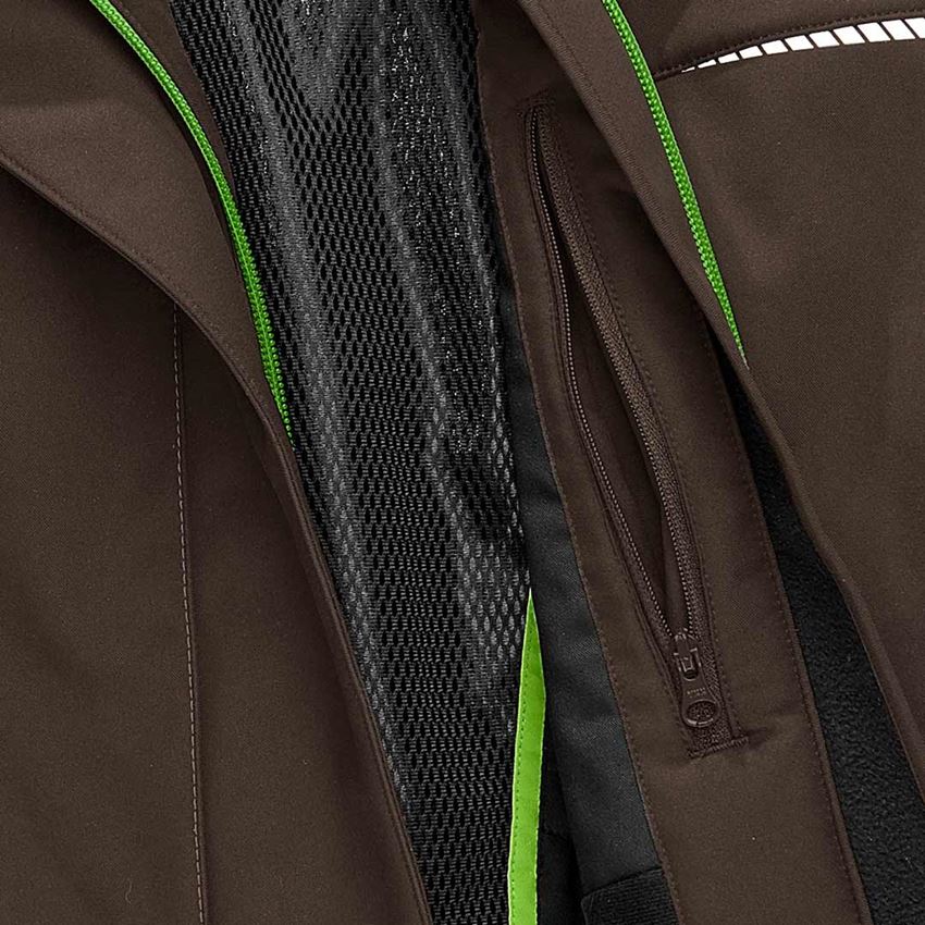 Pracovní bundy: Zimní softshellová bunda e.s.motion 2020, dámská + kaštan/mořská zelená 2