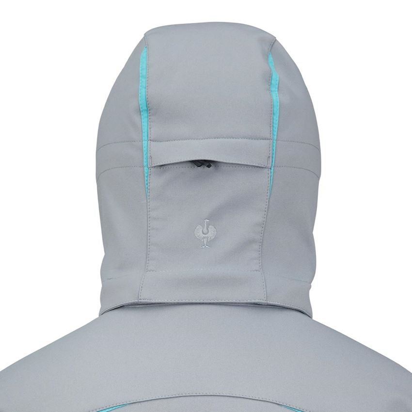 Pracovní bundy: Zimní softshellová bunda e.s.motion 2020, dámská + platinová/modrá capri 2