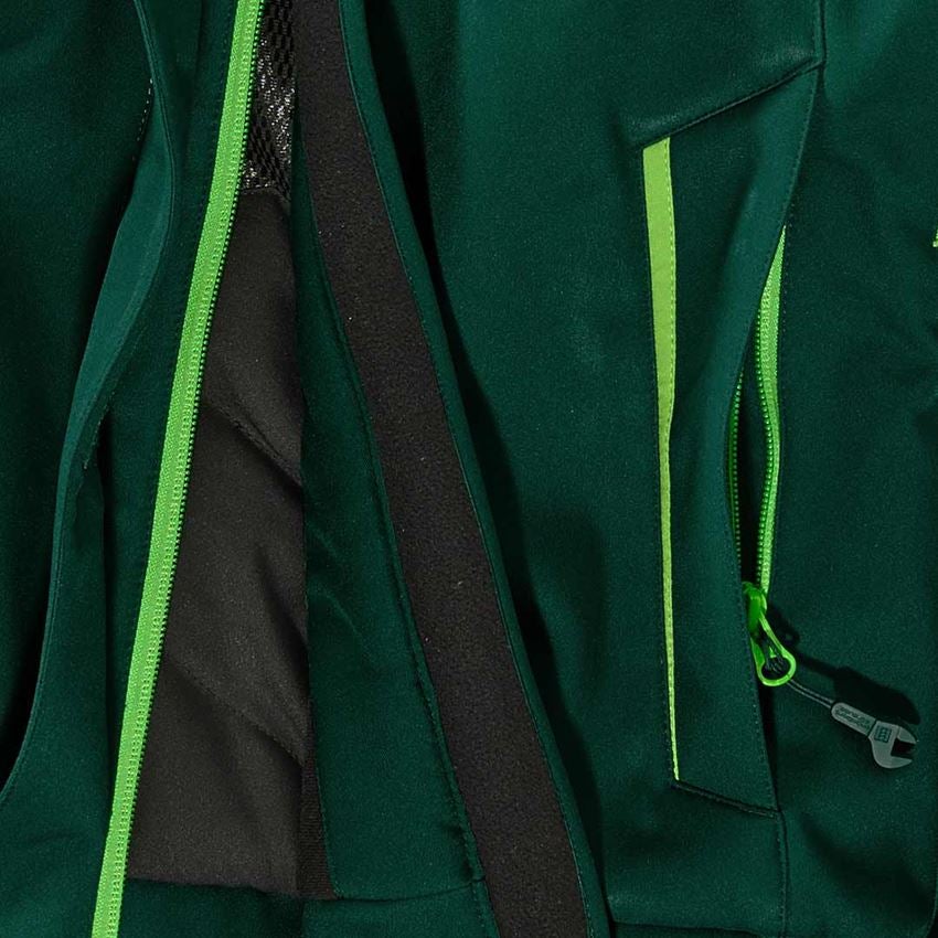 Pracovní bundy: Zimní softshellová bunda e.s.motion 2020, dámská + zelená/mořská zelená 2