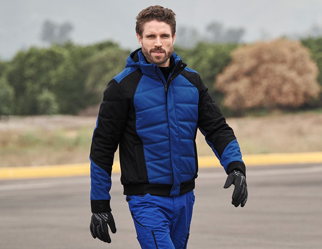 Chlad: Zimní softshellová bunda e.s.vision + modrá chrpa/černá