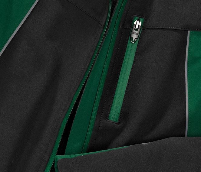 Pracovní bundy: Softshellová bunda e.s.vision, dámská  + černá/zelená 2