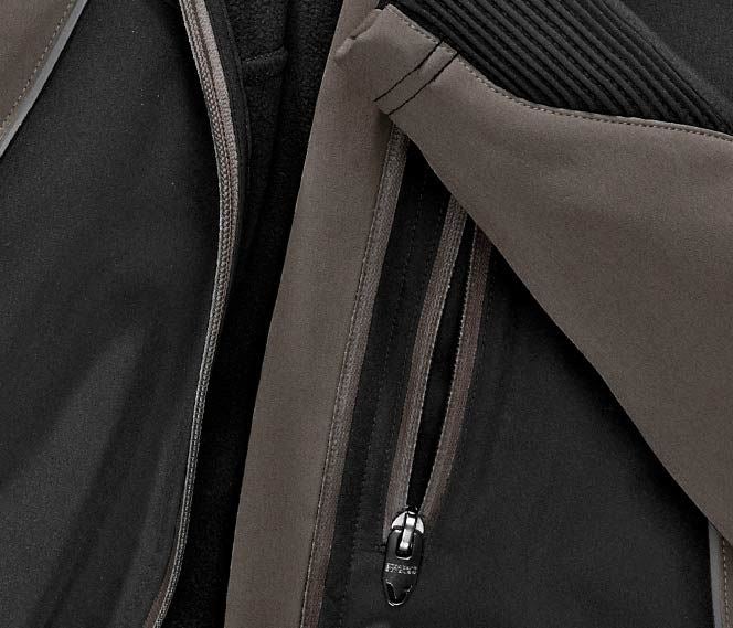 Pracovní bundy: Softshellová bunda e.s.vision, dámská  + černá/kámen 2