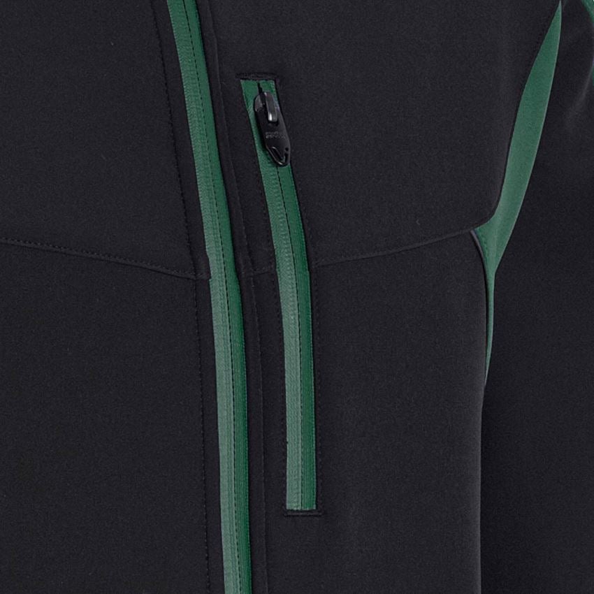 Pracovní bundy: Softshellová bunda e.s.vision + černá/zelená 2