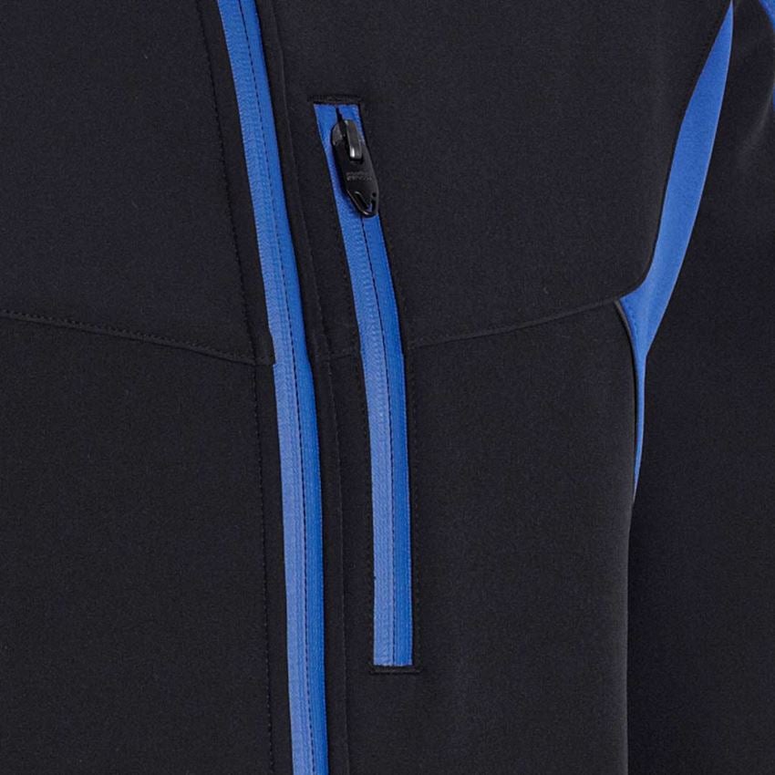 Pracovní bundy: Softshellová bunda e.s.vision + černá/modrá chrpa 2
