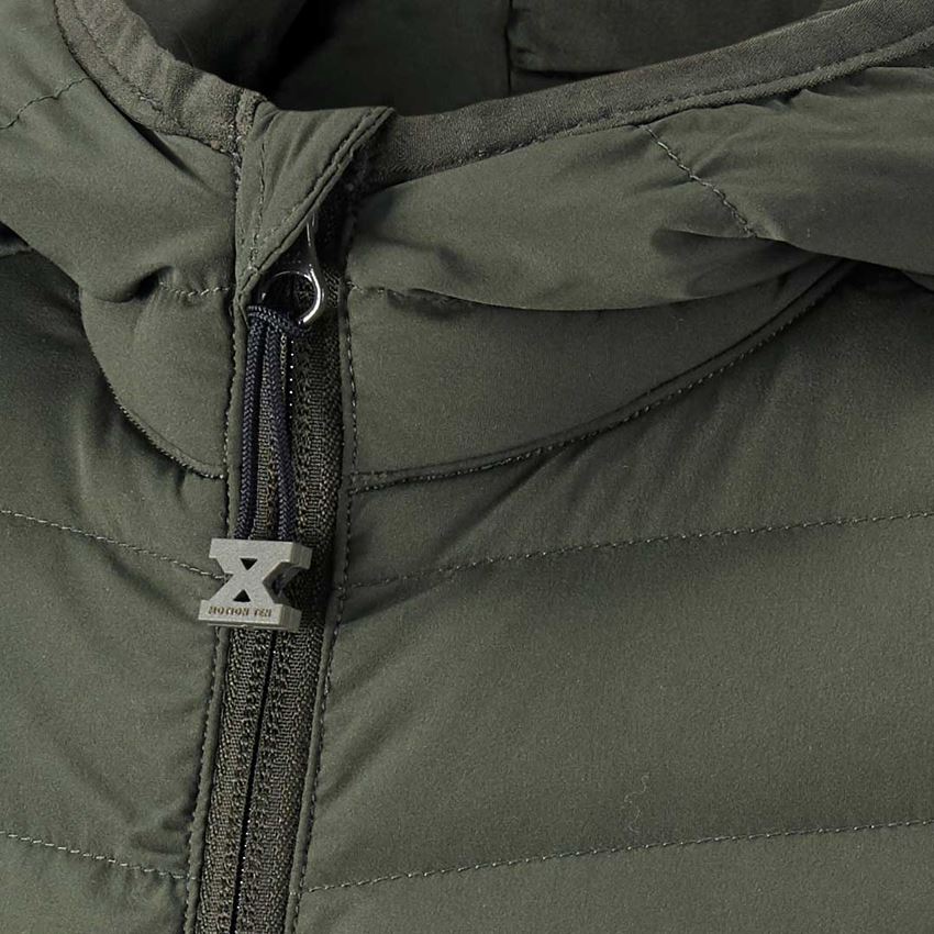 Bundy: Úpletová bunda kapucí hybrid e.s.motion ten,dětské + maskovací zelená melange 2