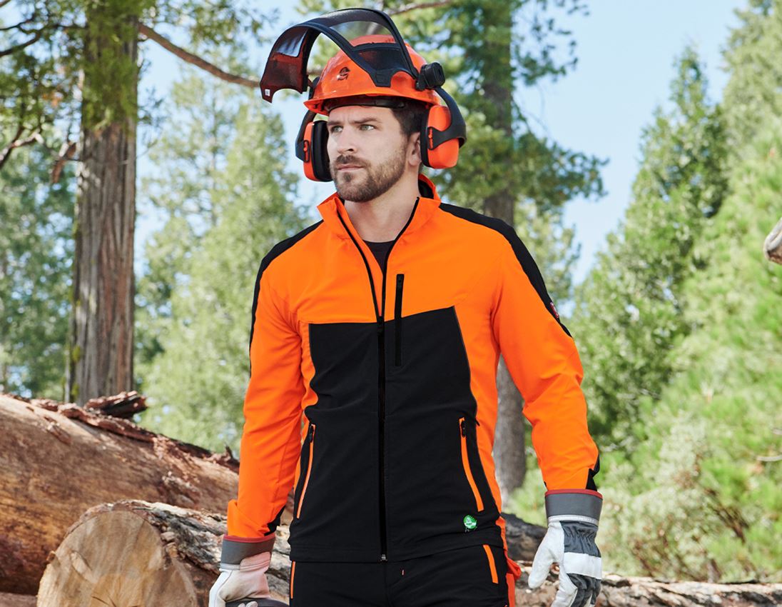 Pracovní bundy: Lesnická bunda e.s.vision léto + výstražná oranžová/černá