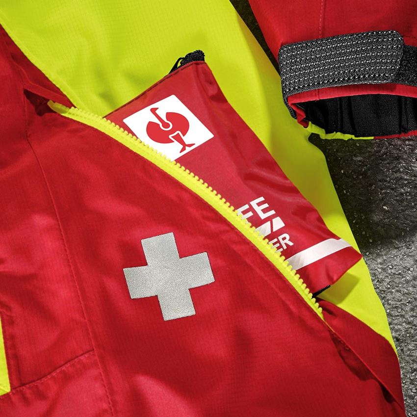 Pracovní bundy: e.s. Lesnická bunda do deště + výstražná žlutá/ohnivě červená 2
