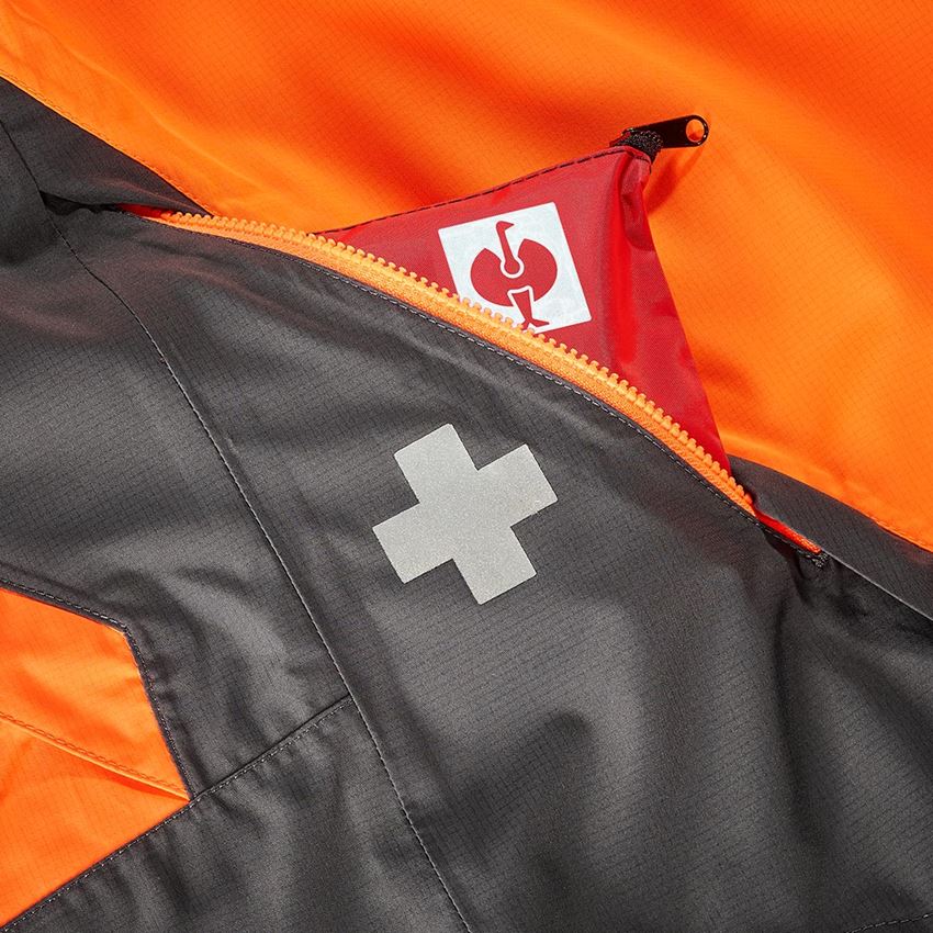 Pracovní bundy: e.s. Lesnická bunda do deště + výstražná oranžová/karbonová šedá 2