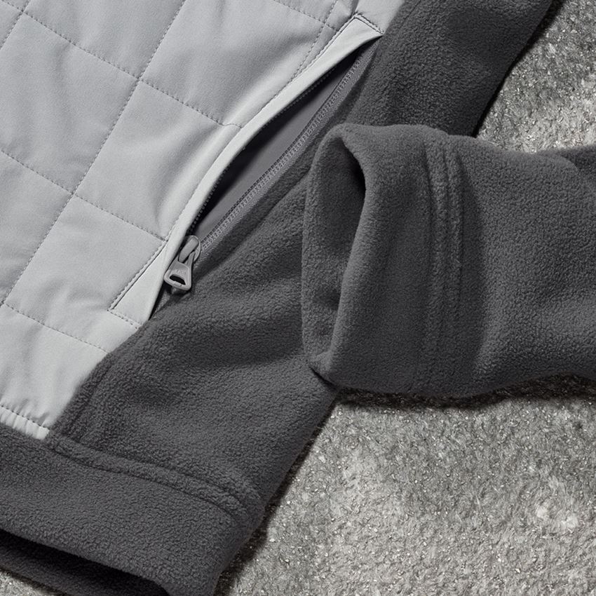 Pracovní bundy: Fleecová bunda s kapucí hybrid e.s.concrete + antracit/perlově šedá 2