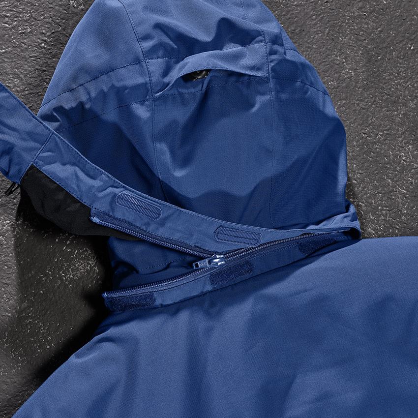 Pracovní bundy: Pilotní bunda s kapucí e.s.concrete + alkalická modrá/hlubinná modrá 2
