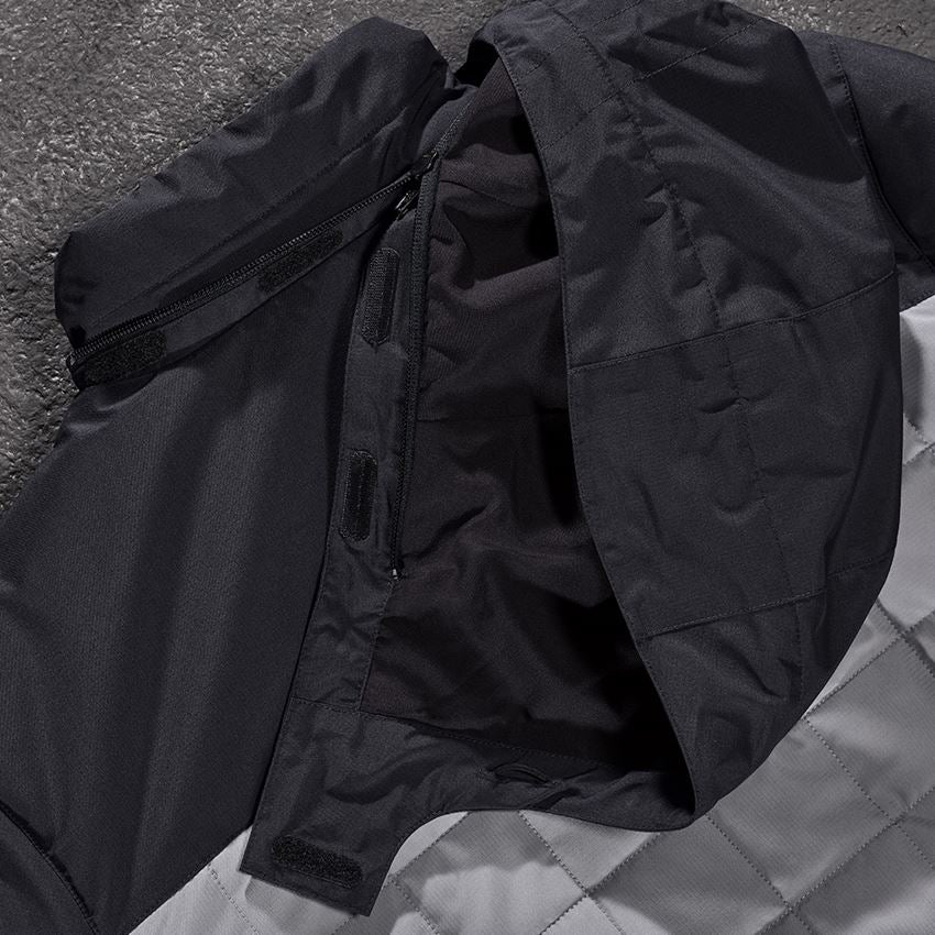 Pracovní bundy: Pilotní bunda s kapucí e.s.concrete + černá/čedičově šedá 2