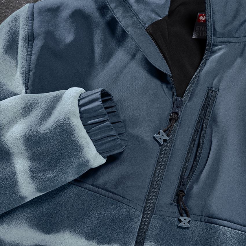 Pracovní bundy: Fleecová bunda s kapucí hyb tie-dye e.s.motion ten + břidlicová modrá/kouřově modrá 2