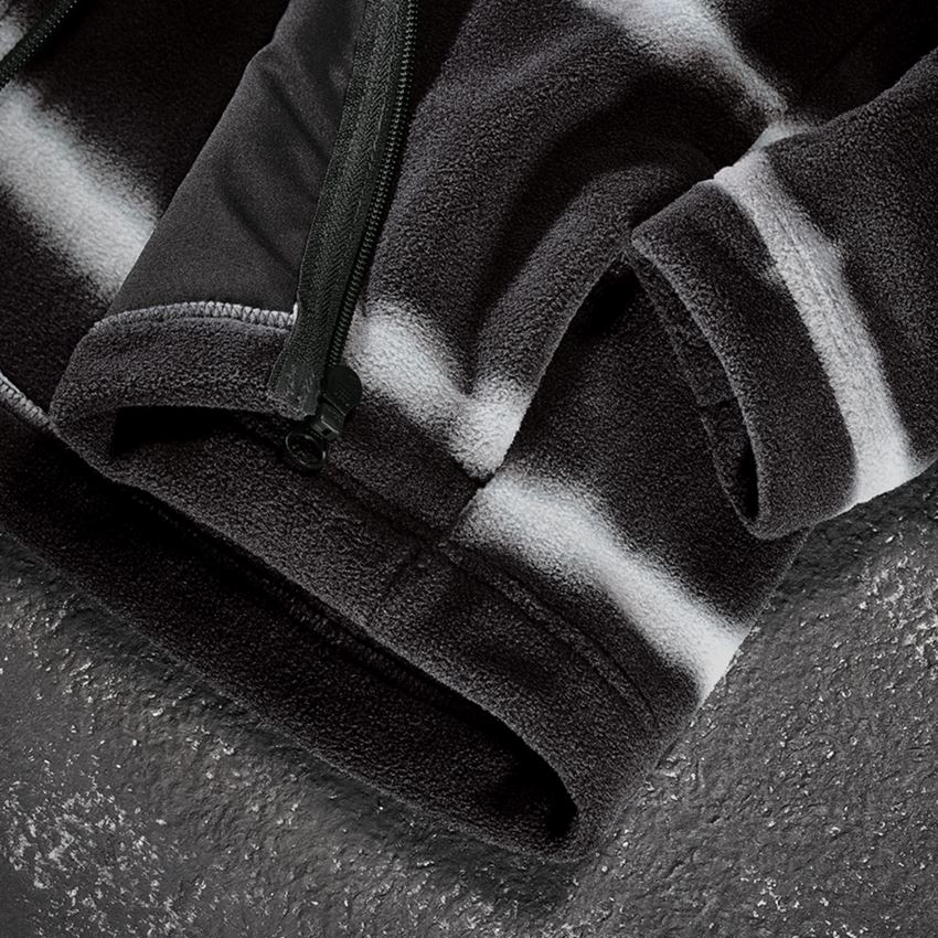 Bundy: Fleec. bunda s kapucí tie-dye e.s.motion ten, dět. + oxidově černá/magnetická šedá 2