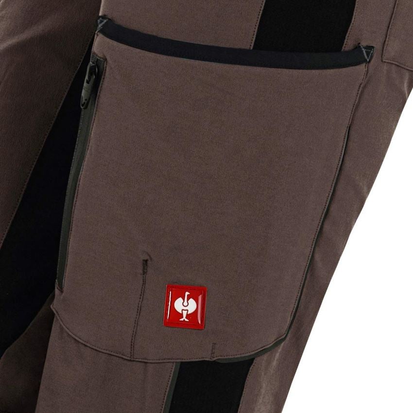 Pracovní kalhoty: Cargo kalhoty e.s.vision stretch, dámské + kaštan/černá 2