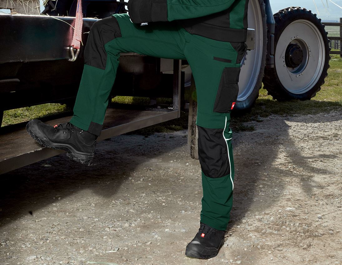 Pracovní kalhoty: Funkční kalhoty e.s.dynashield + zelená/černá 1