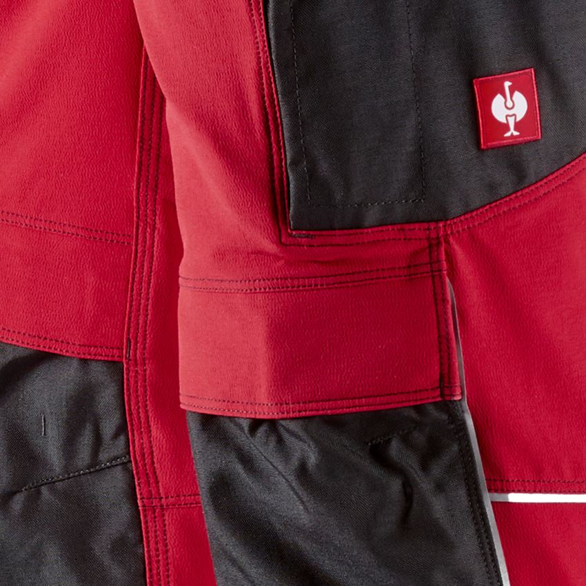 Pracovní kalhoty: Funkční kalhoty e.s.dynashield + ohnivě červená/černá 2
