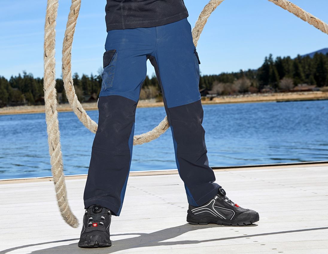 Kalhoty: Funkční cargo kalhoty e.s.dynashield, dětské + kobalt/pacifik