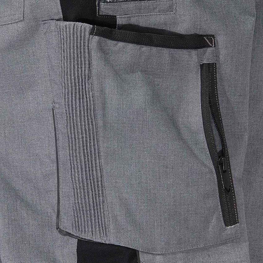 Pracovní kalhoty: Cargo kalhoty e.s.vision + cement melanž/černá 2