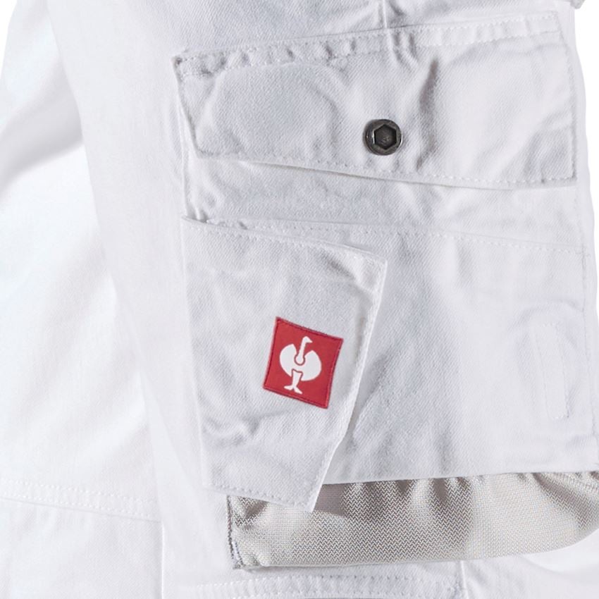 Pracovní kalhoty: Jeans e.s.motion denim + bílá/stříbrná 2