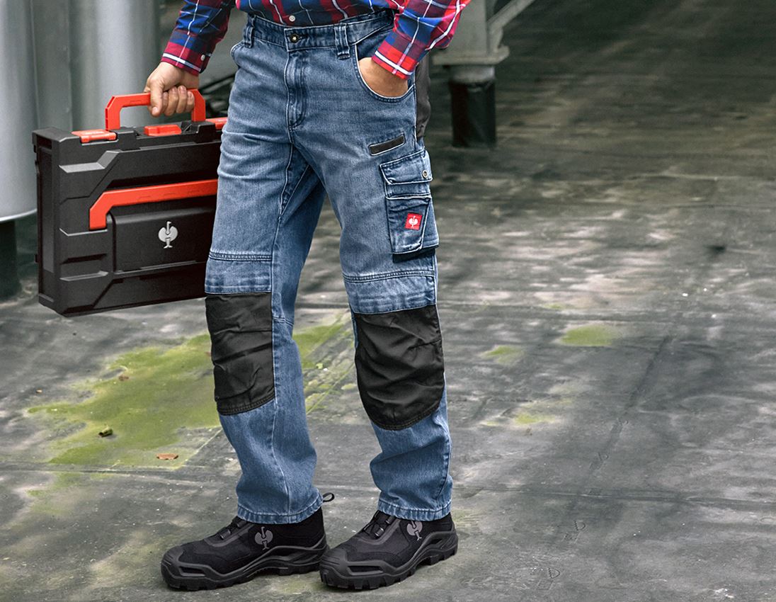 Pracovní kalhoty: Jeans e.s.motion denim + stonewashed 1