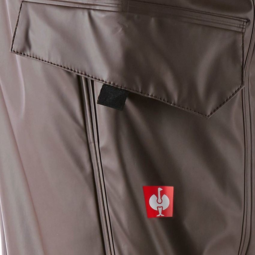 Pracovní kalhoty: Kalhoty do deště e.s.motion 2020 superflex + kaštan/mořská zelená 2