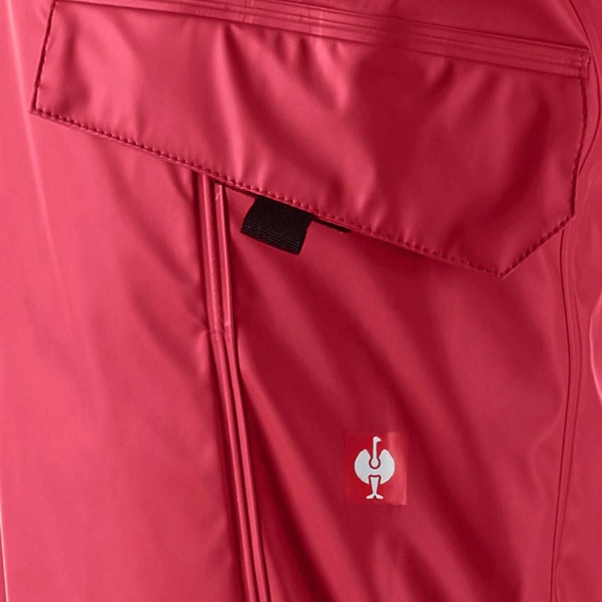 Pracovní kalhoty: Kalhoty do deště e.s.motion 2020 superflex + ohnivě červená/výstražná žlutá 2