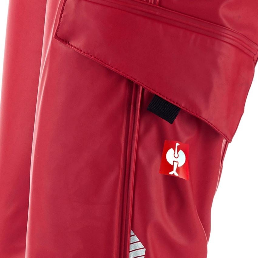 Kalhoty: Kalhoty do deště e.s.motion 2020 superflex, dětské + ohnivě červená/výstražná žlutá 2