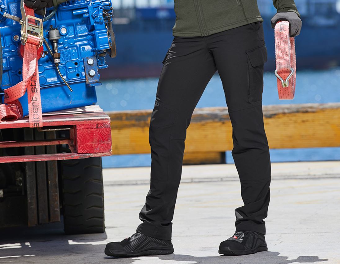 Pracovní kalhoty: Funkční cargo kalhoty e.s.dynashield solid, dámské + černá