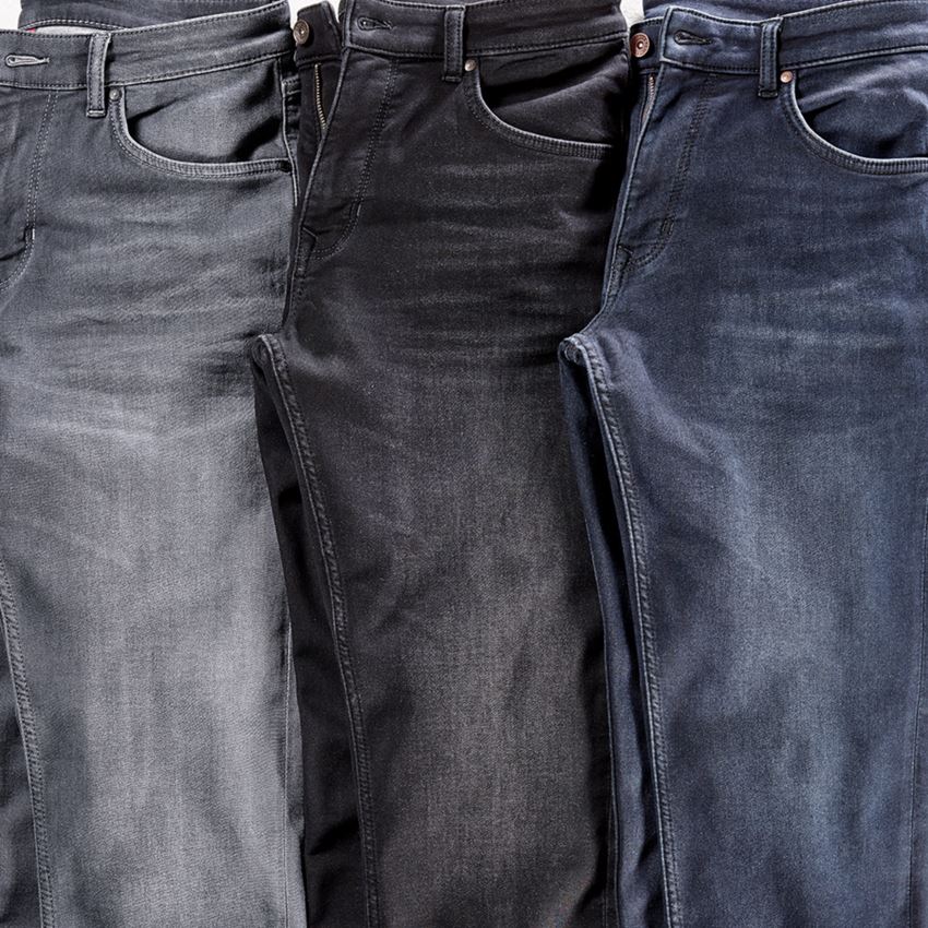Pracovní kalhoty: e.s. Džíny s 5 kapsami jog-denim + darkwashed 2