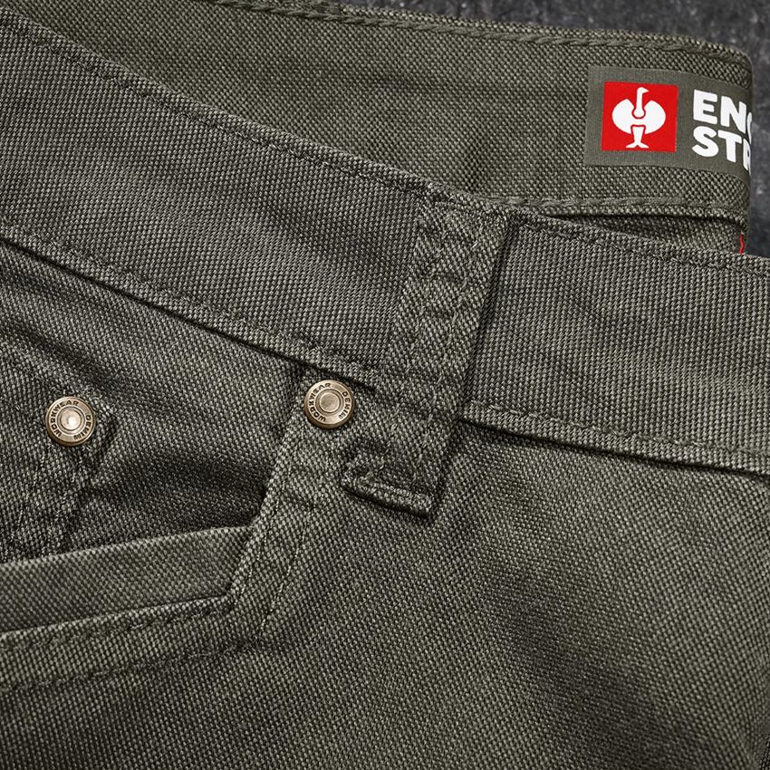 Pracovní kalhoty: Kalhoty s 5 kapsami e.s.vintage + maskovací zelená 2