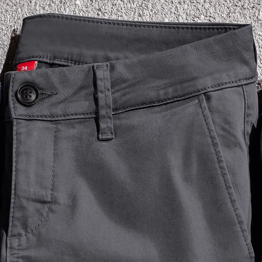 Pracovní kalhoty: e.s. Pracovní kalhoty s 5 kapsami Chino, dámské + antracit 2
