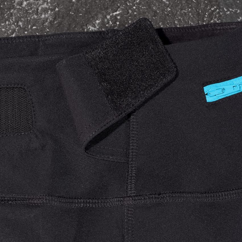 Pracovní kalhoty: Funkční legíny e.s.trail, dámská + černá/lazuritová tyrkysová 2