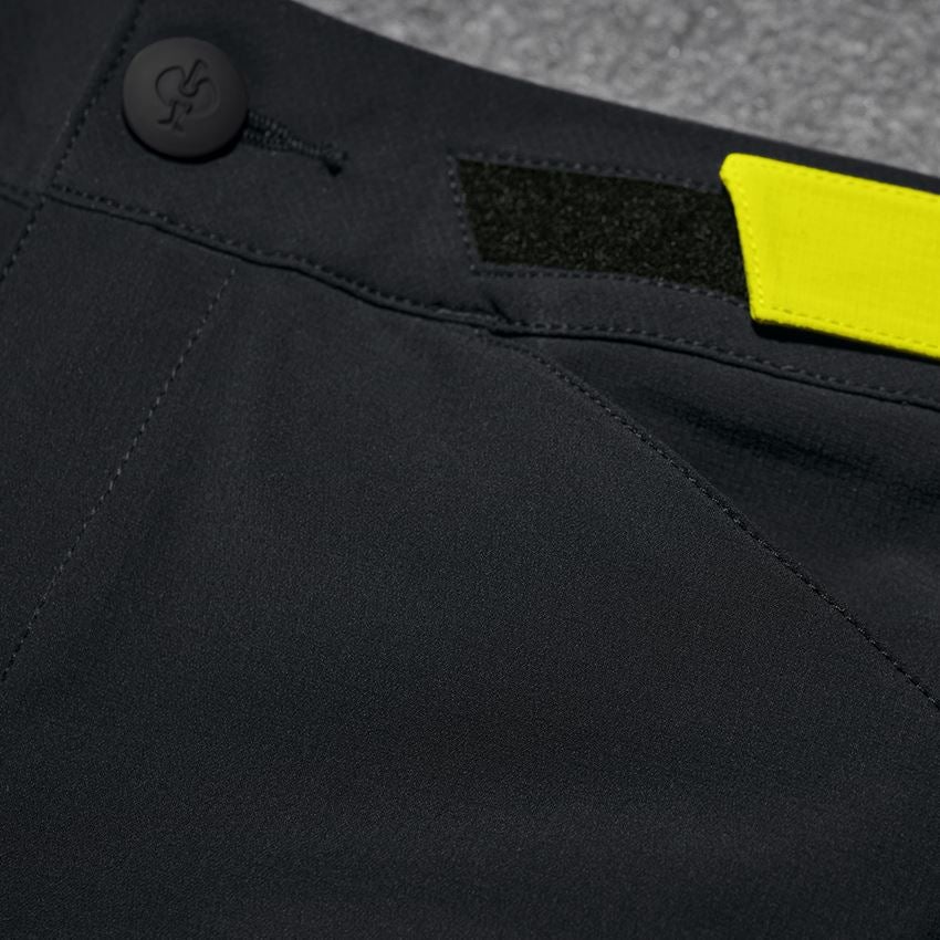 Pracovní kalhoty: Funkční šortky e.s.trail, dámské + černá/acidově žlutá 2