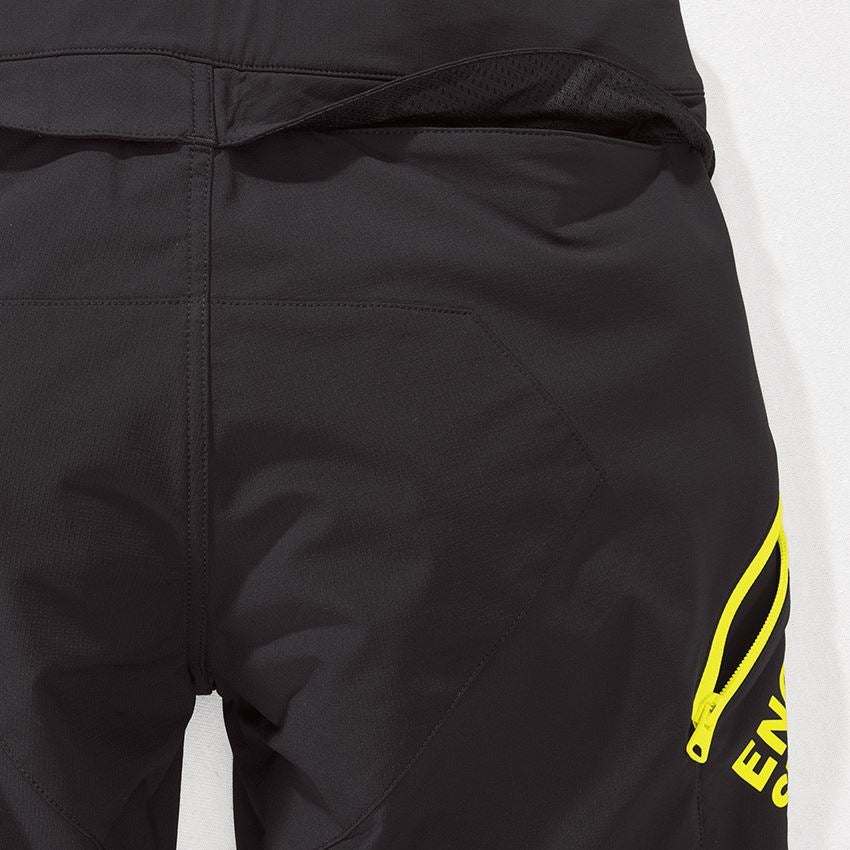 Pracovní kalhoty: Funkční šortky e.s.trail + černá/acidově žlutá 2