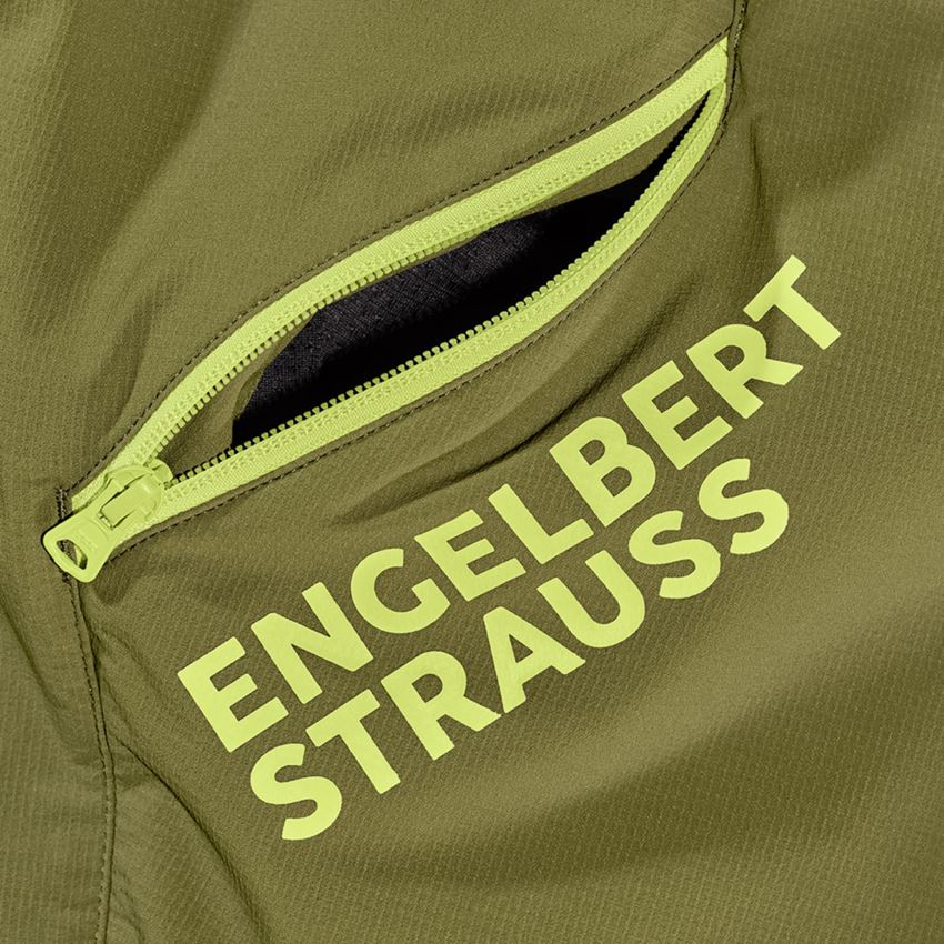 Pracovní kalhoty: Funkční šortky e.s.trail + jalovcová zelená/citronově zelená 2