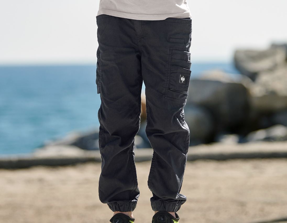 Kalhoty: Cargo kalhoty  e.s.motion ten léto, dětská + černá