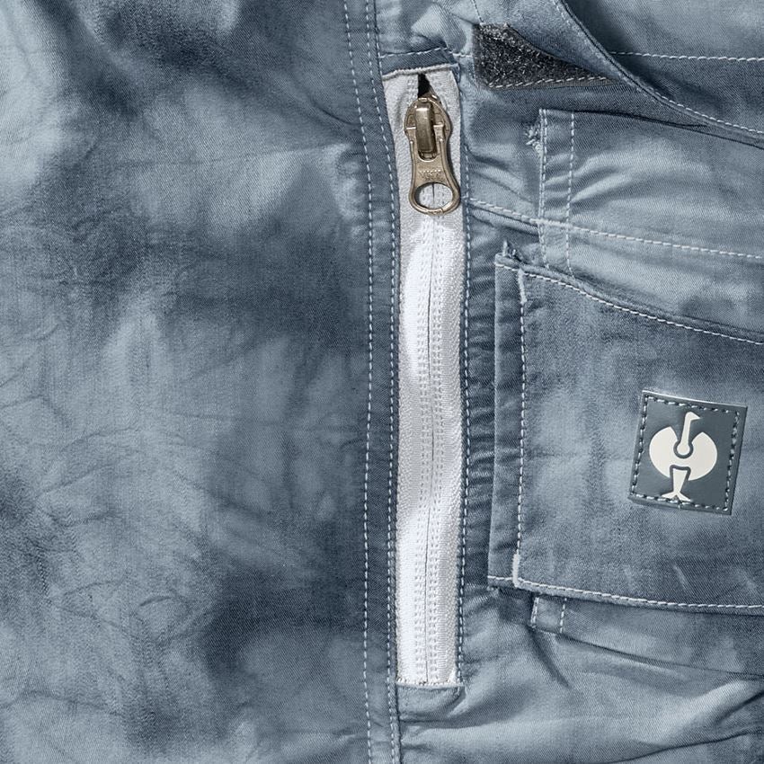 Pracovní kalhoty: Šortky cargo e.s.motion ten léto,dámská + kouřově modrá vintage 2