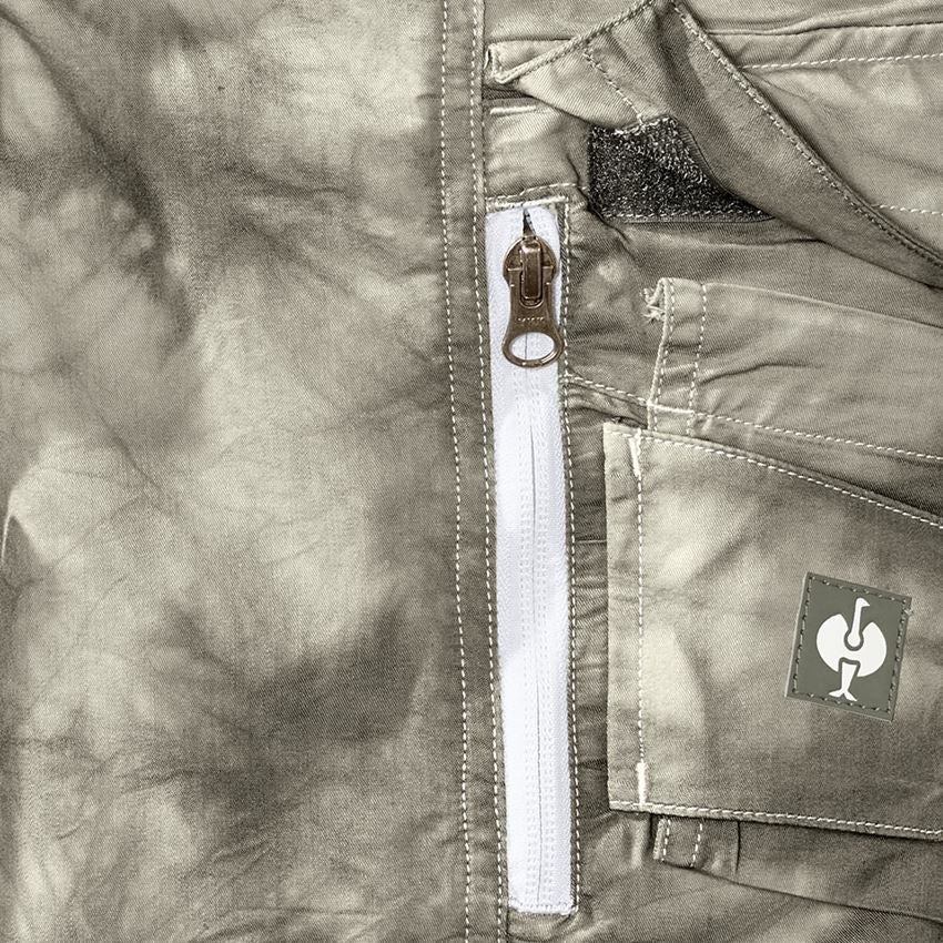 Pracovní kalhoty: Šortky cargo e.s.motion ten léto,dámská + rašelinová zelená vintage 2