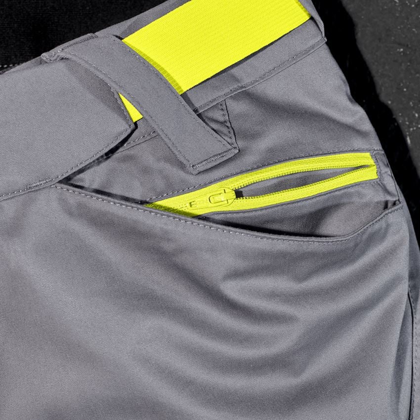 Pracovní kalhoty: Cargo kalhoty e.s.trail + čedičově šedá/acidově žlutá 2