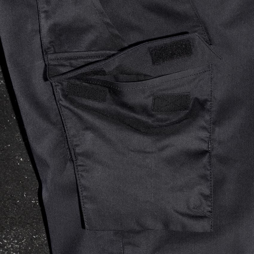 Pracovní kalhoty: Cargo kalhoty e.s.trail + černá/lazuritová tyrkysová 2