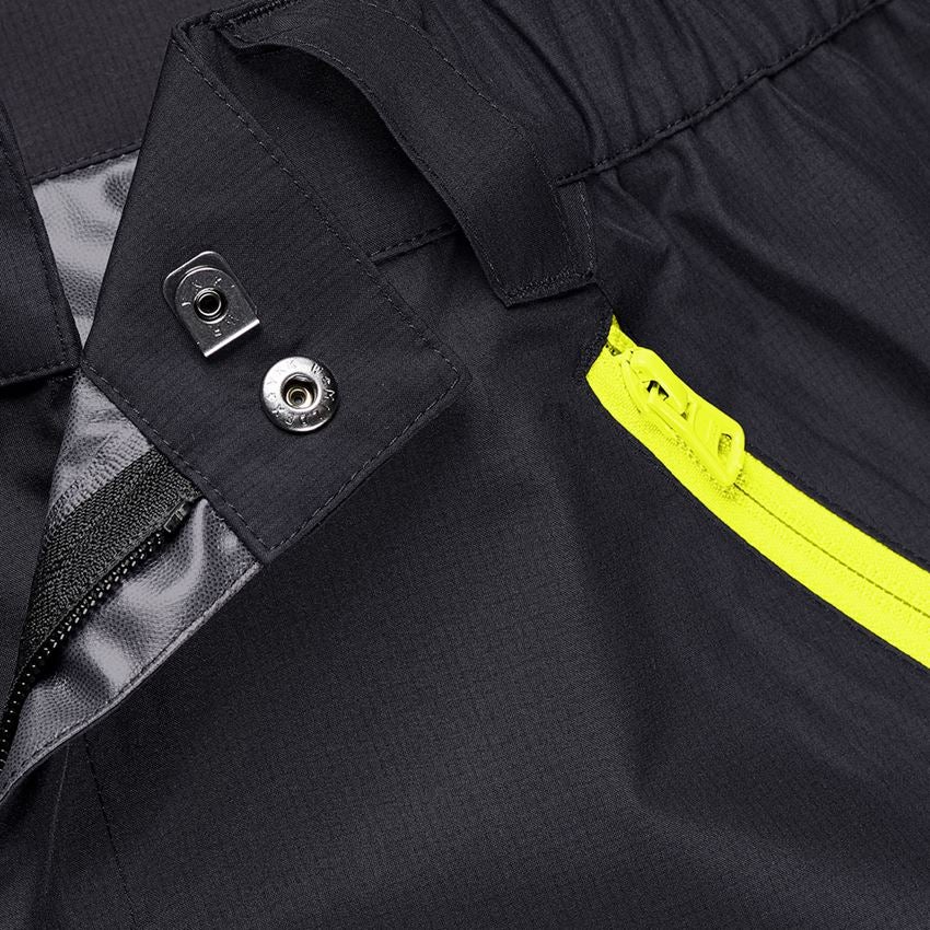 Pracovní kalhoty: Kalhoty do každého počasí e.s.trail + černá/acidově žlutá 2